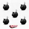 Service Caster 2'' Chair Casters Nylon Twin Wheel with Brakes 7/16'' Grip Ring Stem, 5PK SCC-GR02S50-NYS-B-716-5 - alternate 3
